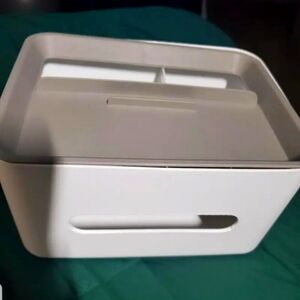 Gray Organizer & Tissue Dispenser